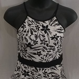 Black and White Shorts Romper